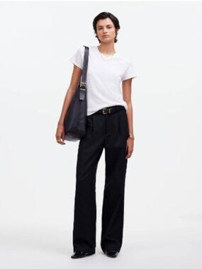 Madewell Slouchy Straight Pants Black 2P